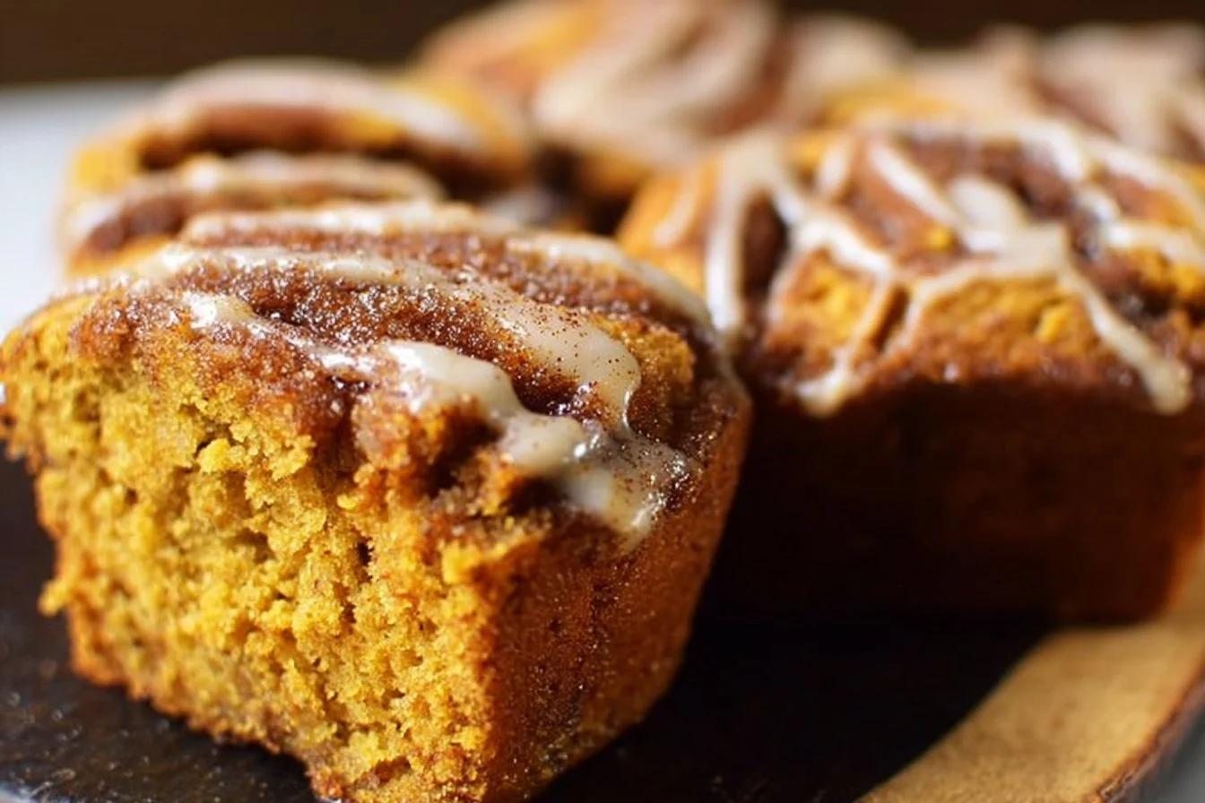 Cinnamon Swirl Pumpkin Bread Minis with warm spices and a sweet cinnamon swirl