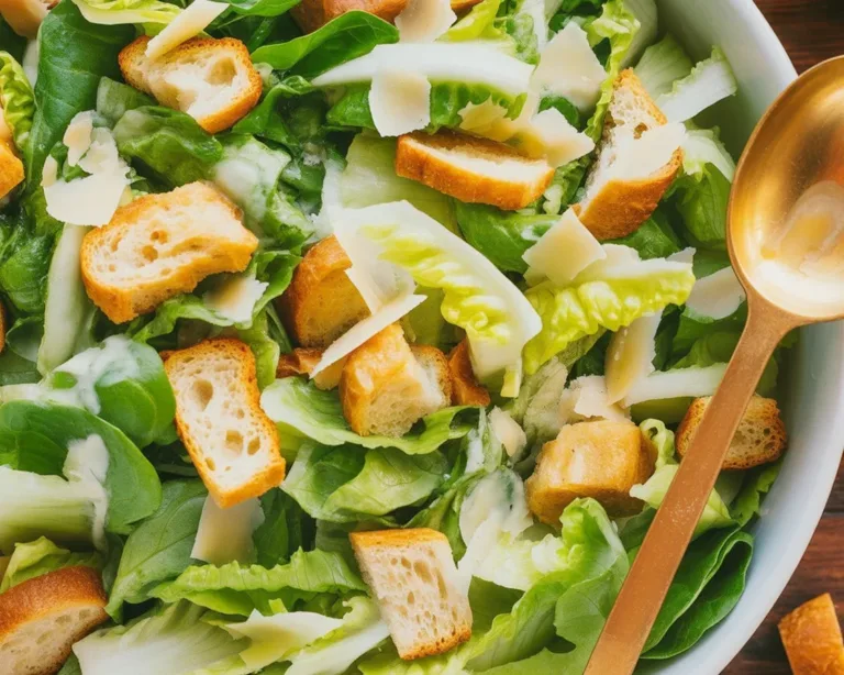 Classic Caesar Salad with romaine lettuce, croutons, and creamy dressing.