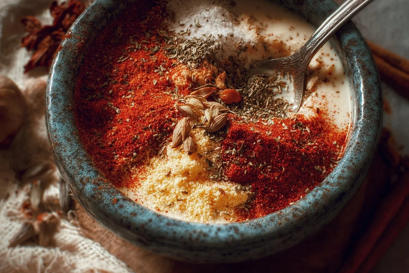 Variety of seasonings and herbs for enhancing culinary flavors