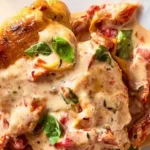 Delicious Marry Me Chicken dish served with vegetables and herbs