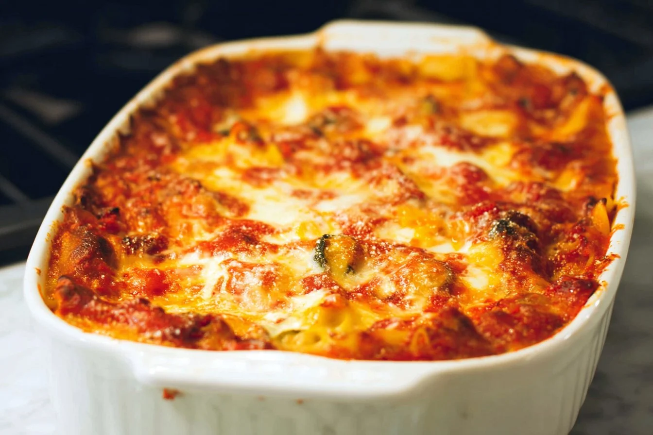 Delicious easy vegetable lasagna with layers of fresh vegetables and cheese.
