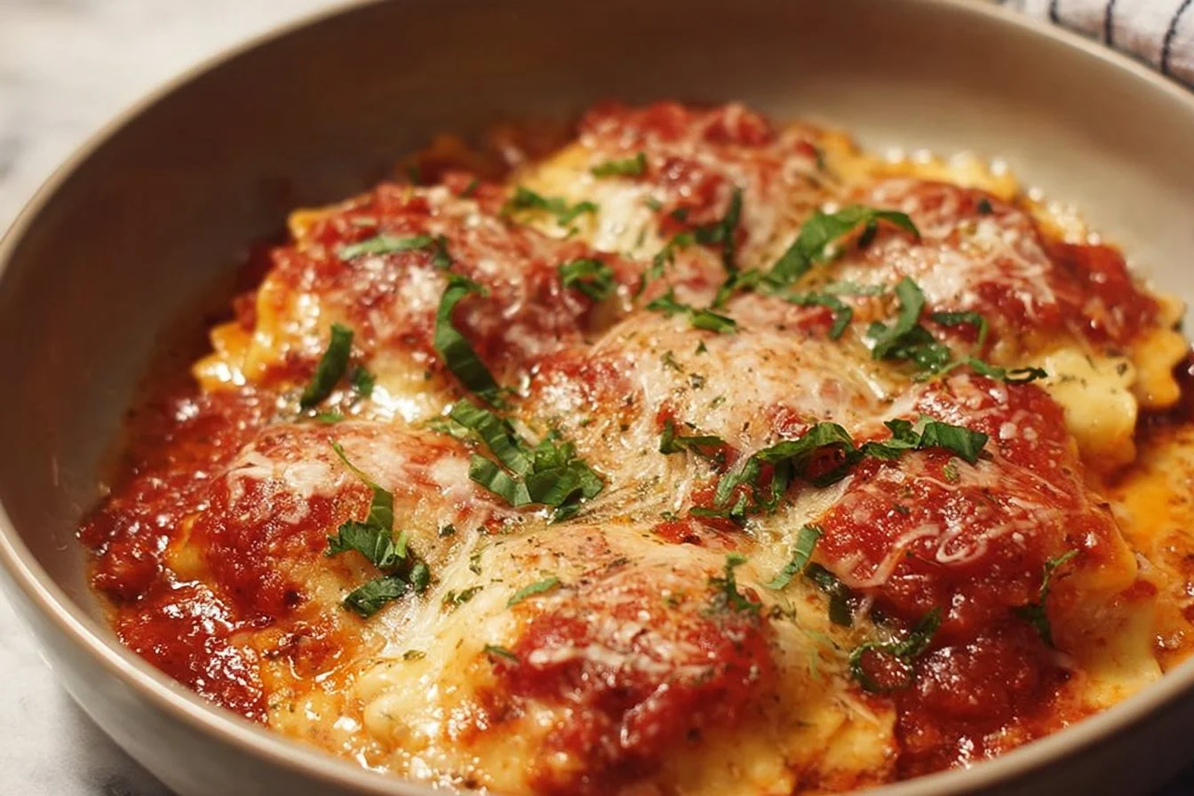 Delicious slow cooker lasagna served in a dish with layers of cheese and sauce.