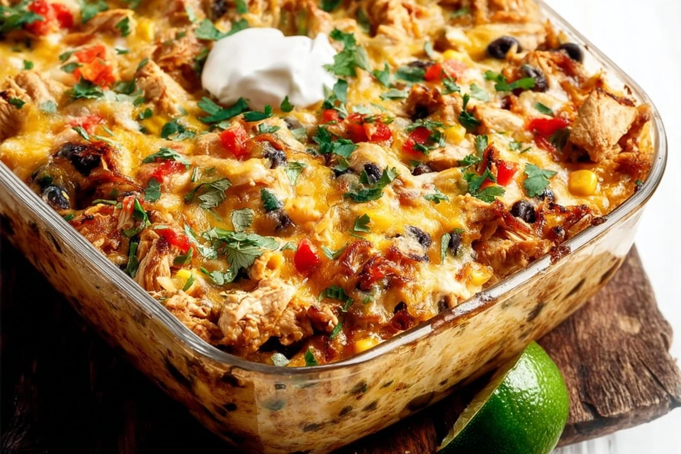 Chicken Burrito Casserole 4 Chicken Burrito Casserole