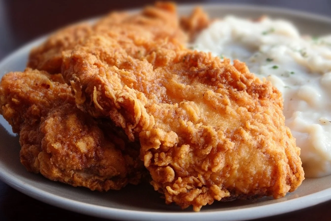 Delicious Chicken Fried Chicken served with sides