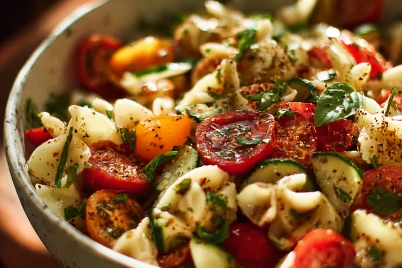 Cold Bruschetta Pasta Salad 4 Cold Bruschetta Pasta Salad