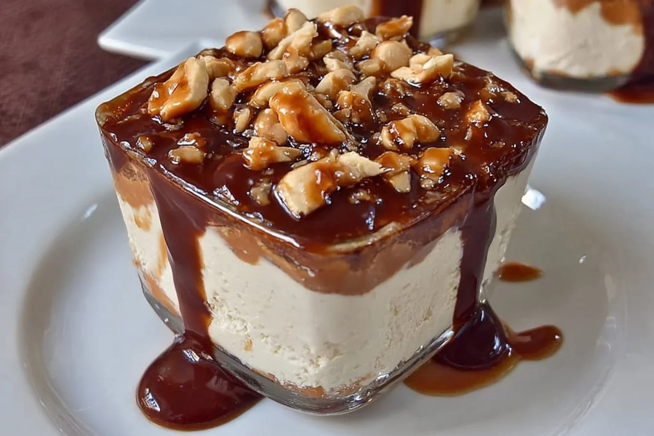 Cottage Cheese & Peanut Butter Snickers Dessert