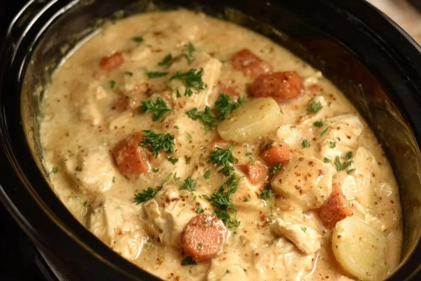 Delicious Crock Pot Creamy Ranch Chicken served on a plate