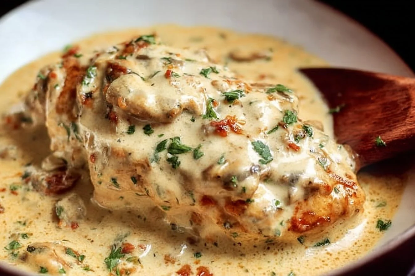 Easy Cream Cheese Chicken 3 Delicious easy cream cheese chicken recipe with creamy sauce and seasonings