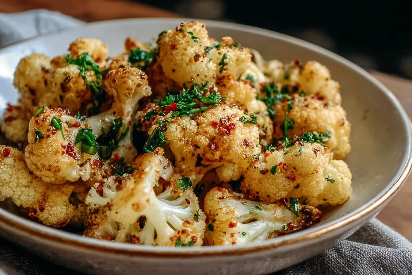 Garlic Butter Roasted Cauliflower Recipe