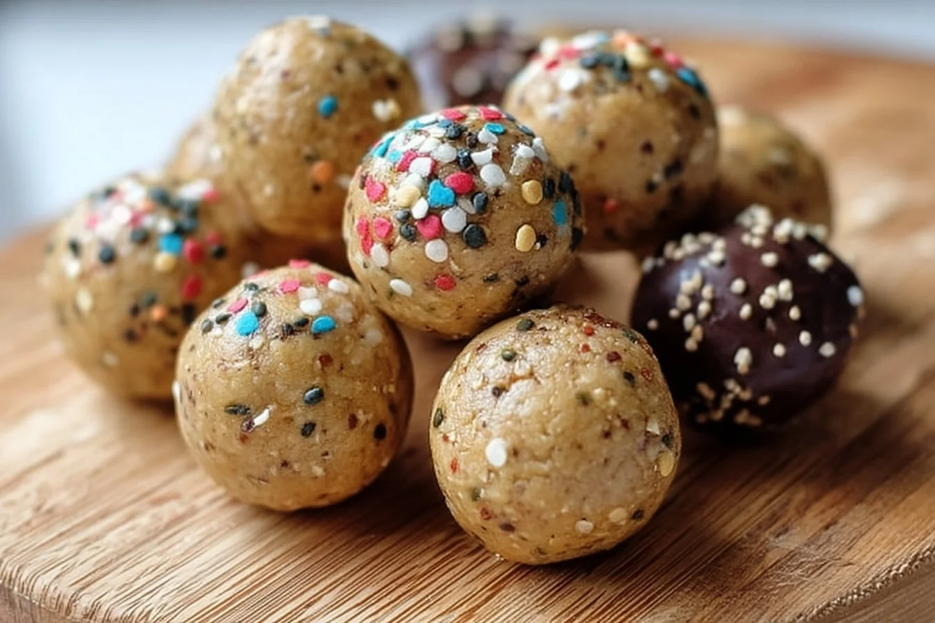 No Bake Cake Batter Protein Balls