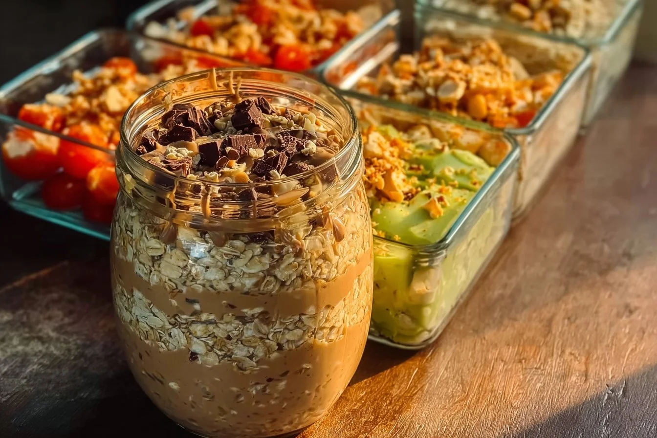 PB Chocolate Overnight Oats 4 PB Chocolate Overnight Oats