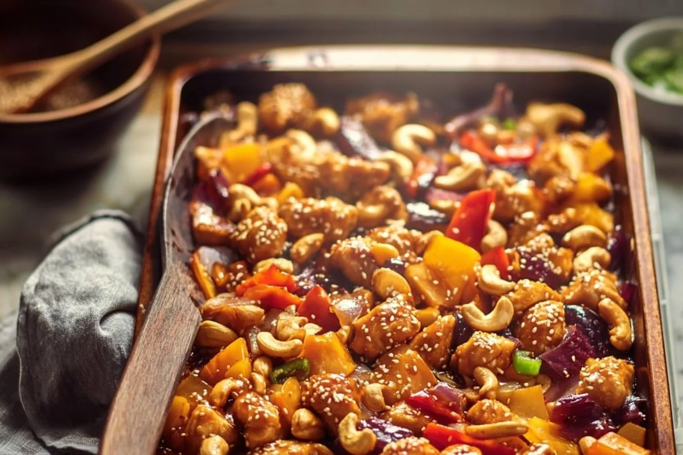 Sheet Pan Cashew Chicken