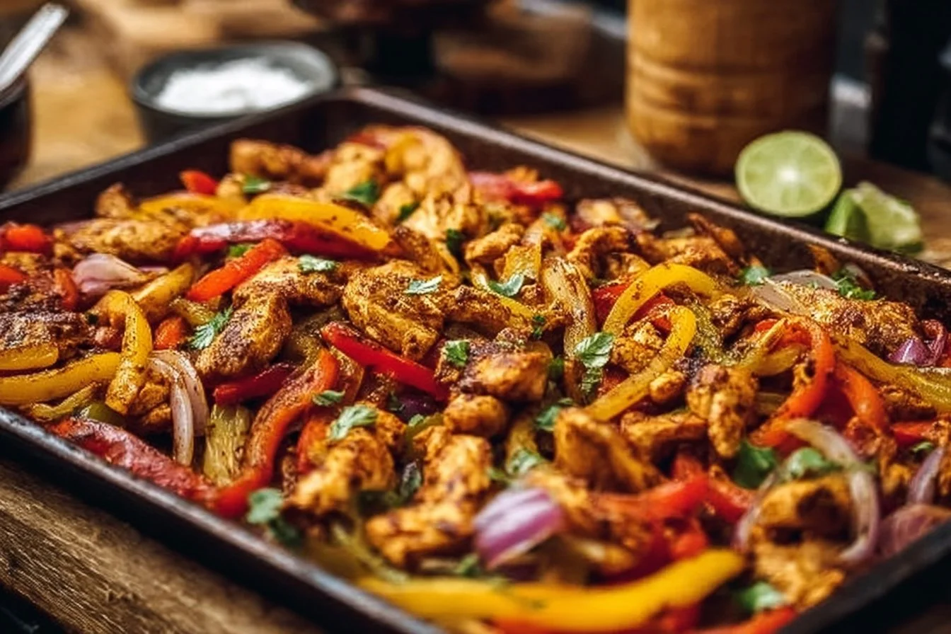 Sheet Pan Chicken Fajitas 4 Sheet Pan Chicken Fajitas