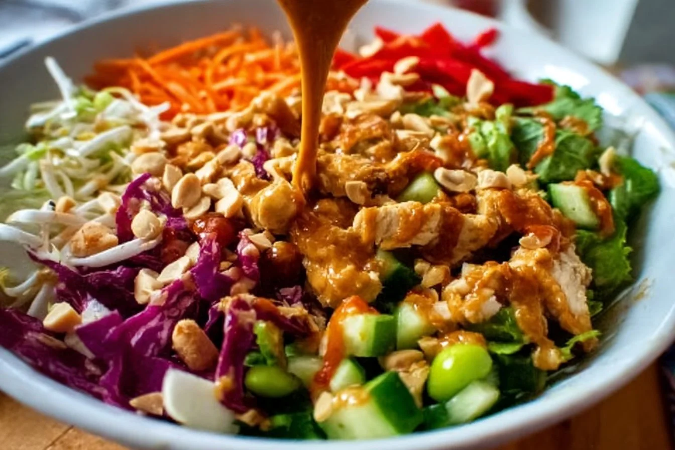 Thai Peanut Chicken Crunch Salad