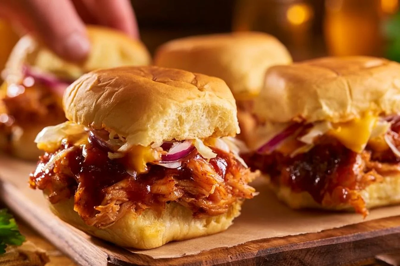 BBQ Chicken Sliders 4 BBQ Chicken Sliders