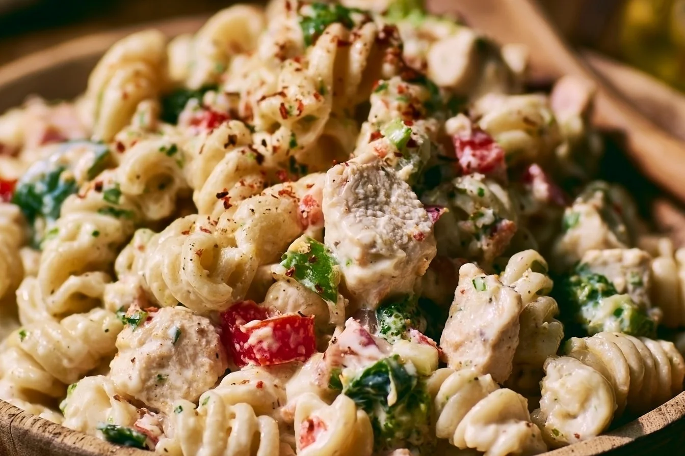 Creamy High-Protein Pasta Salad with Chicken