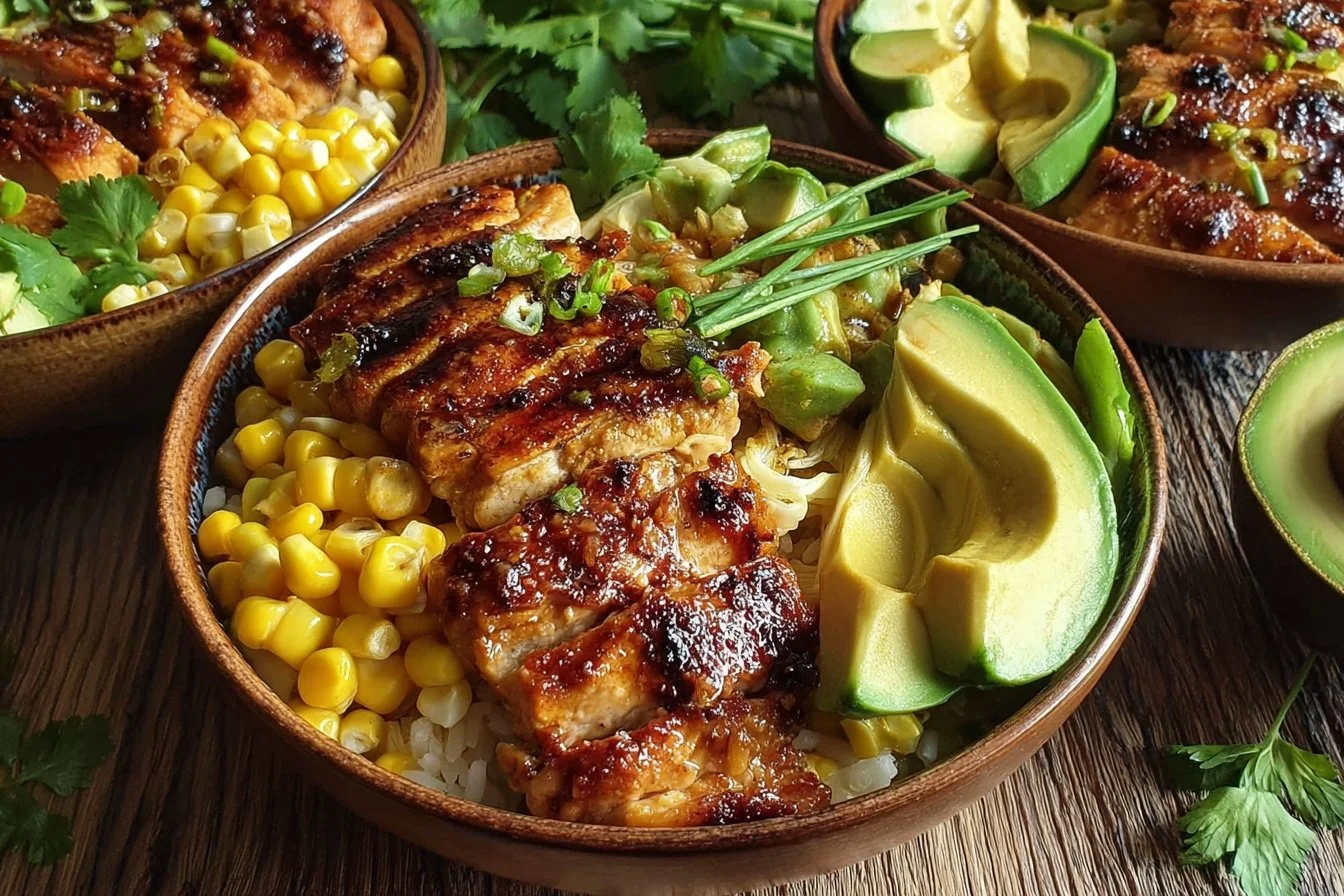 Easy Summer Meal Prep Grilled Chicken Bowls with Avocado and Corn 4 Easy Summer Meal Prep Grilled Chicken Bowls with Avocado and Corn