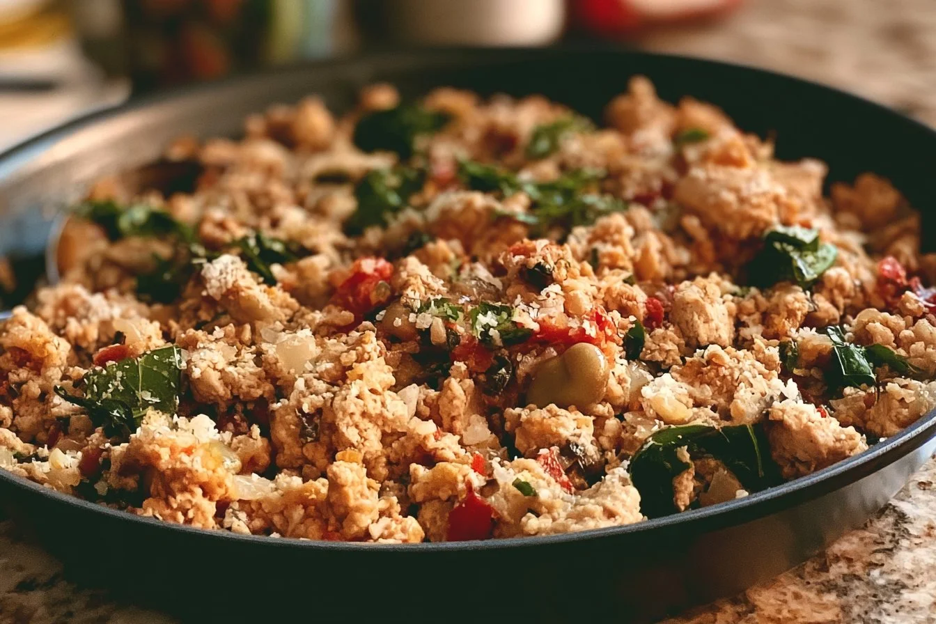 Healthier Marry Me Ground Chicken Skillet