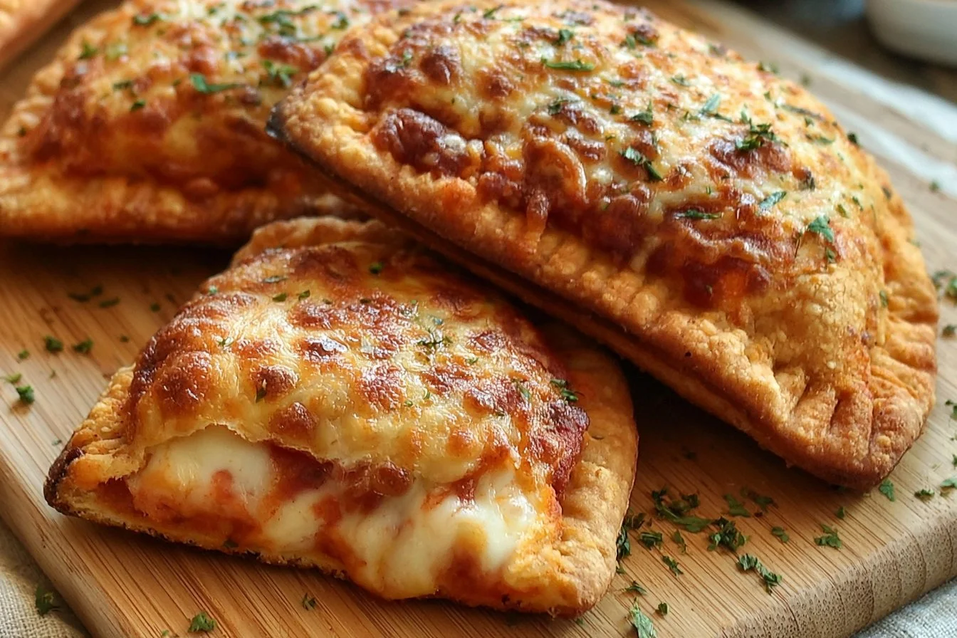 High protein pizza hot pockets ready to eat for a healthy snack.