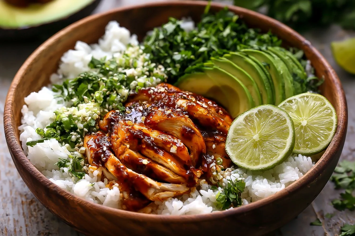 Honey Lime Chicken & Avocado Rice Bowl – High Protein Healthy Dinner Idea 4 Honey Lime Chicken & Avocado Rice Bowl – High Protein Healthy Dinner Idea