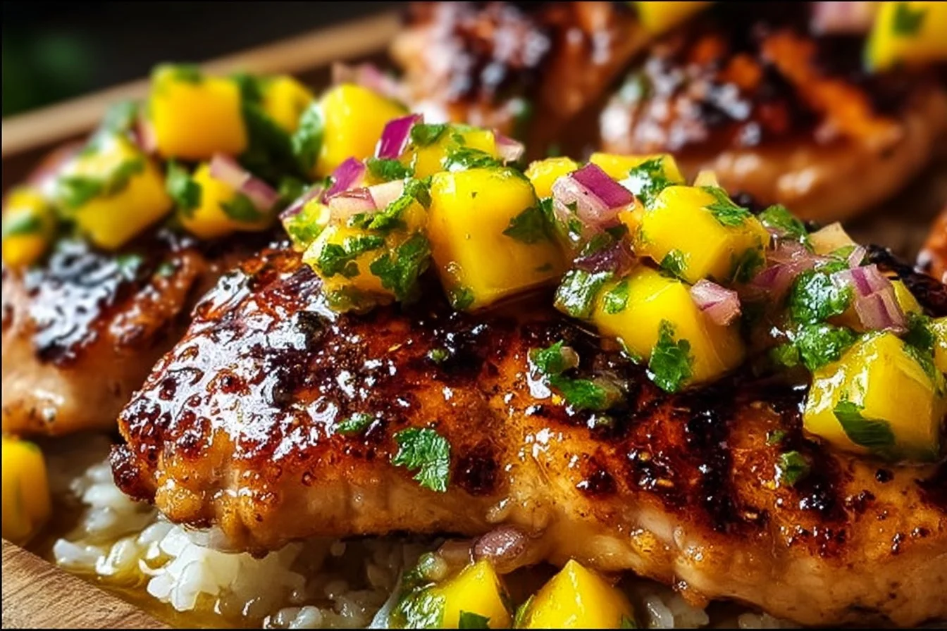 Honey Lime Chicken with Mango Salsa