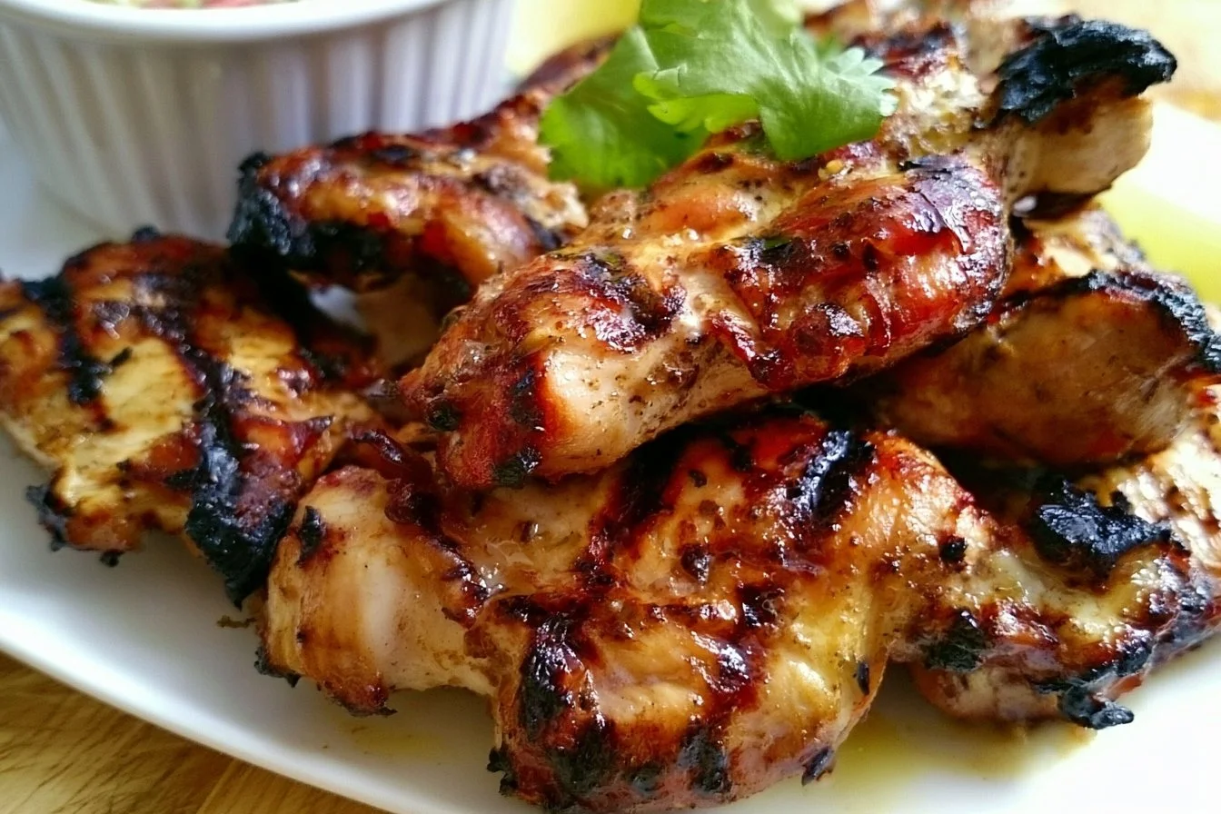 Delicious Key West Grilled Chicken served with fresh herbs and citrus