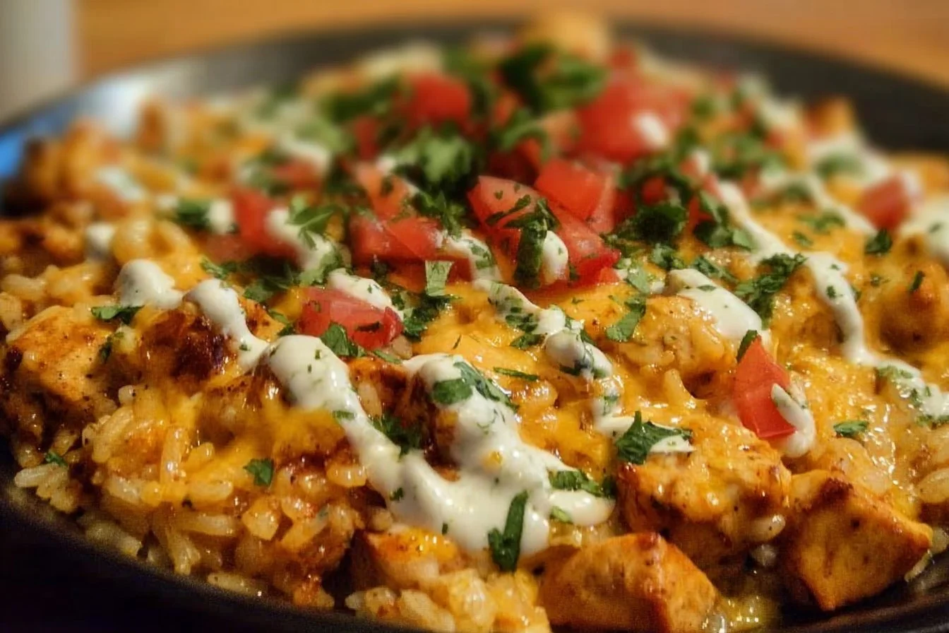 One-Pot Cheesy Southwest Chicken & Rice: Creamy Bliss! 3 One-Pot Cheesy Southwest Chicken Rice dish featuring creamy textures and vibrant flavors.