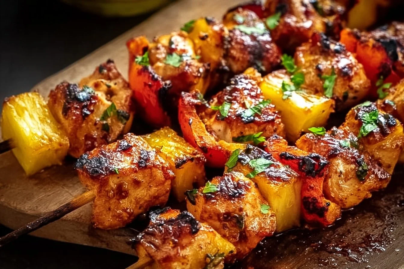 Pineapple Chicken Kebabs 4 Pineapple Chicken Kebabs