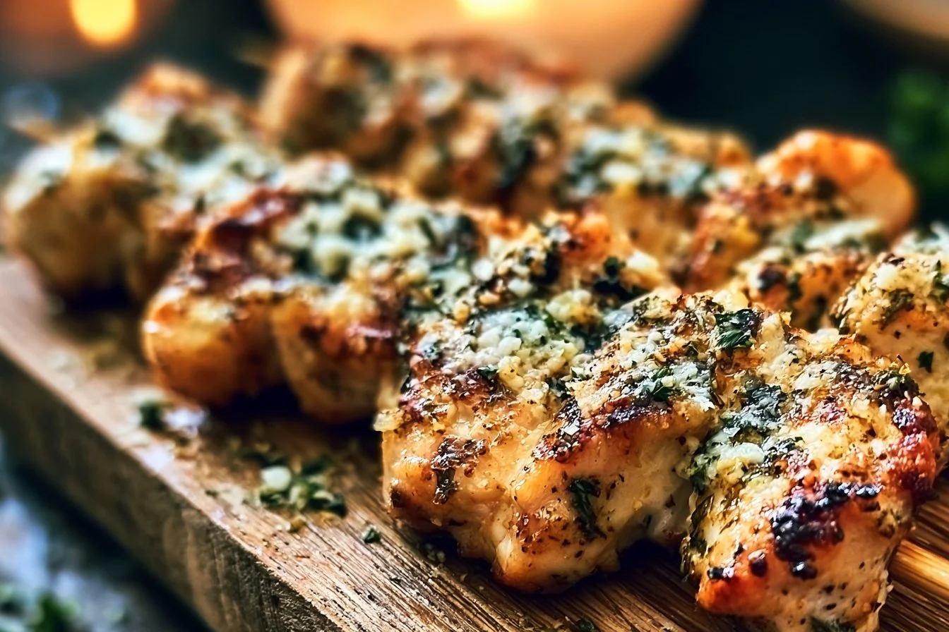 Savory Garlic Parmesan Chicken Skewers
