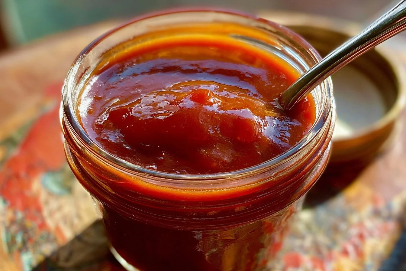 Homemade BBQ sauce ready for grilling