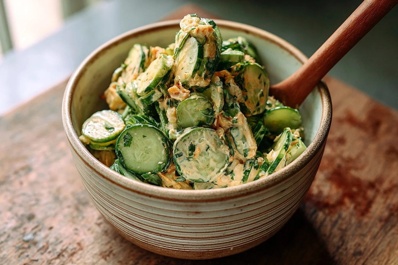 Creamy Asian Cucumber Salad Bowl Recipe