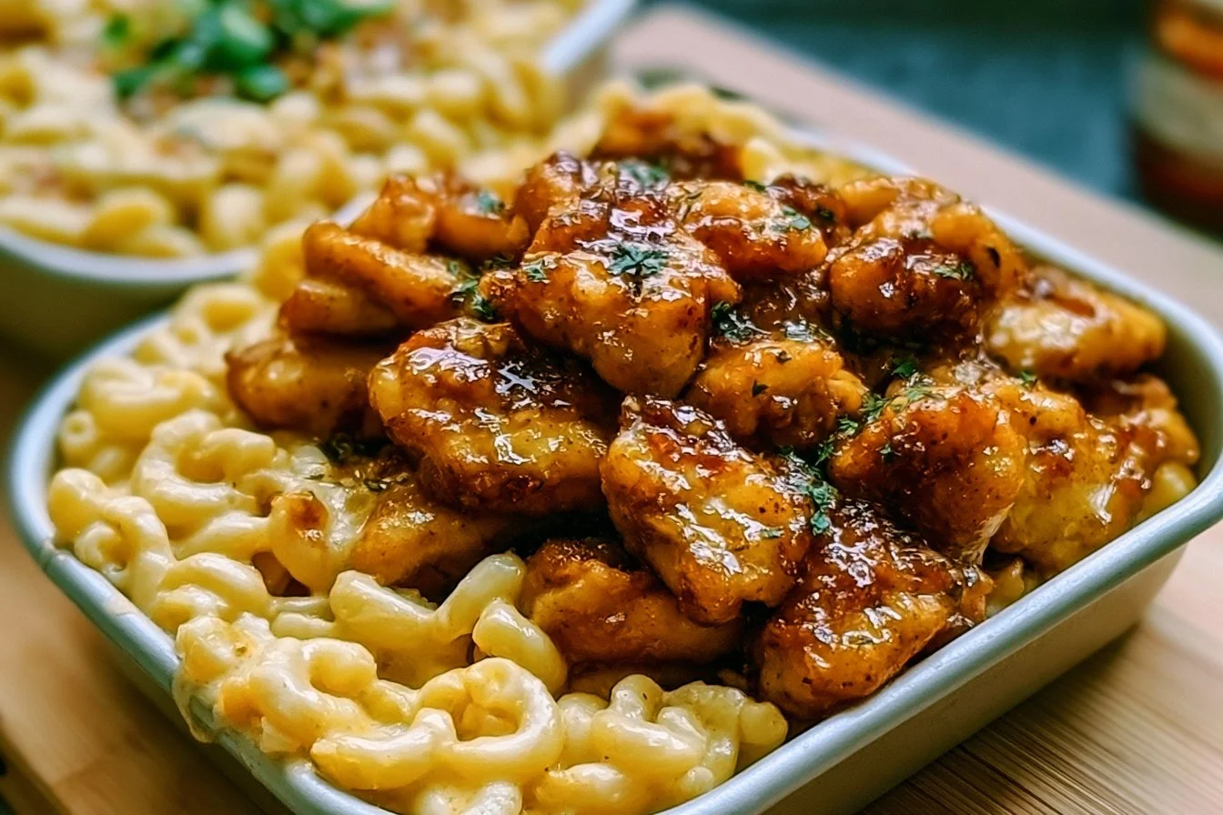 High Protein Honey Garlic Butter Chicken & Mac & Cheese Delight 3 High Protein Honey Garlic Butter Chicken with Mac & Cheese Delight